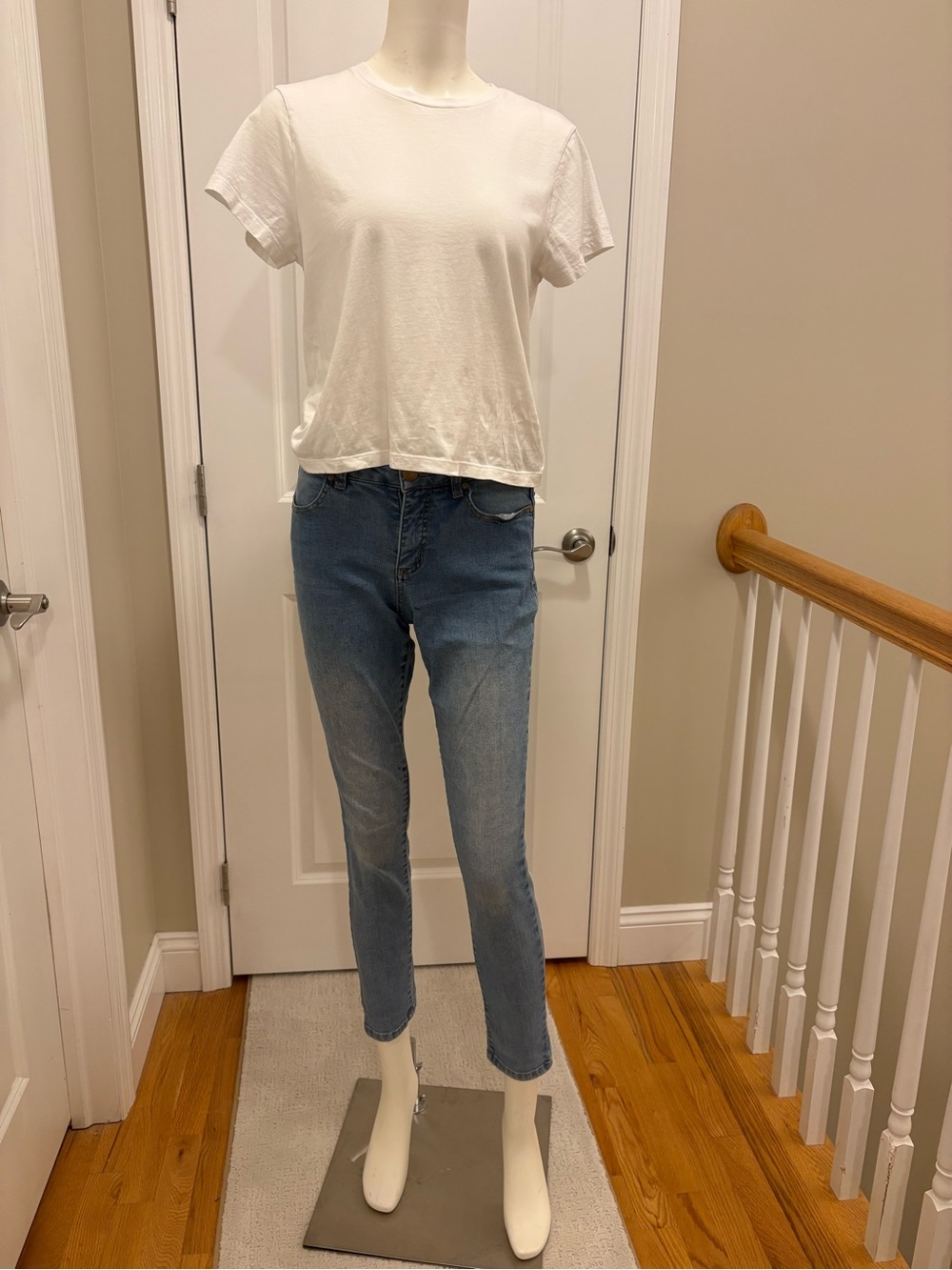 Measure and Made skinny ankle jeans